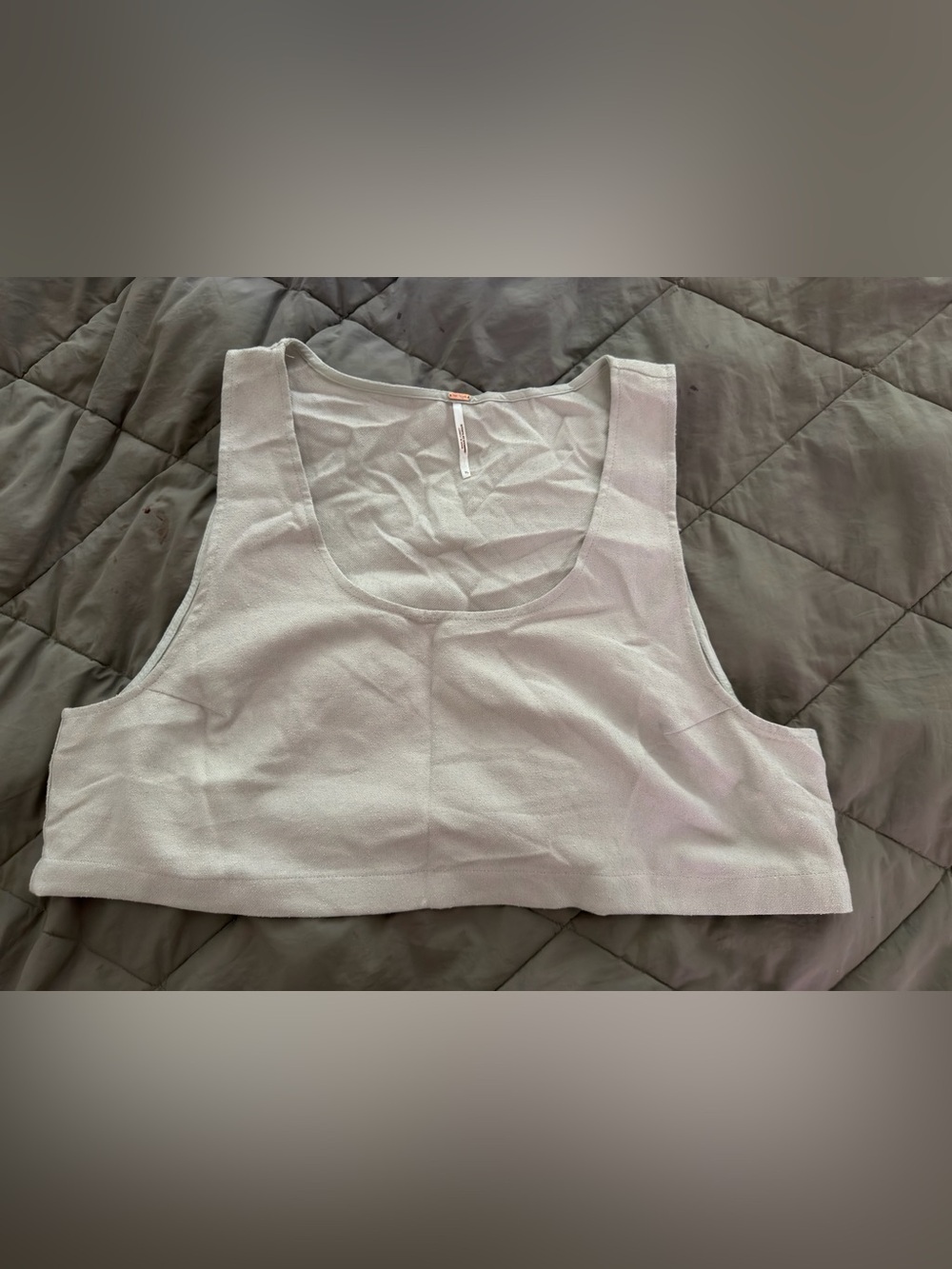 Free People Linen Crop Top